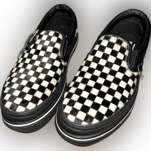Vans Slip  Super ComfyCush 'Fur Checkerboard'